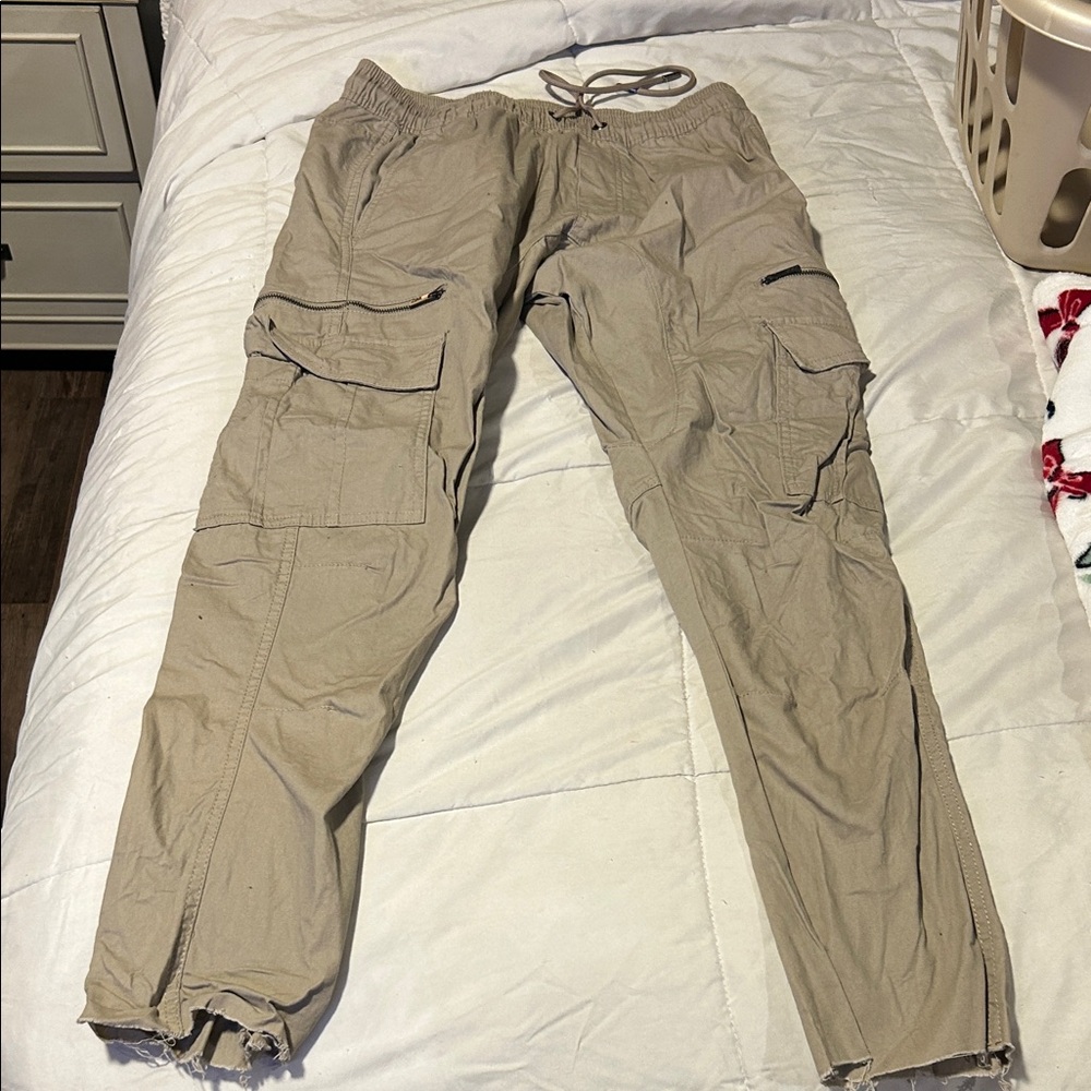 Men's Casual Beige Cargo Pants